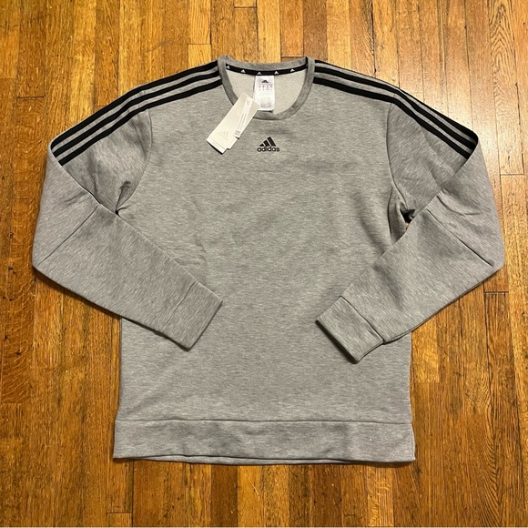 adidas Men’s Crew Sweatshirt - Gray - Picture 5 of 8